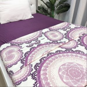matching duvet cover with a flat sheet and a pair of pillowcases